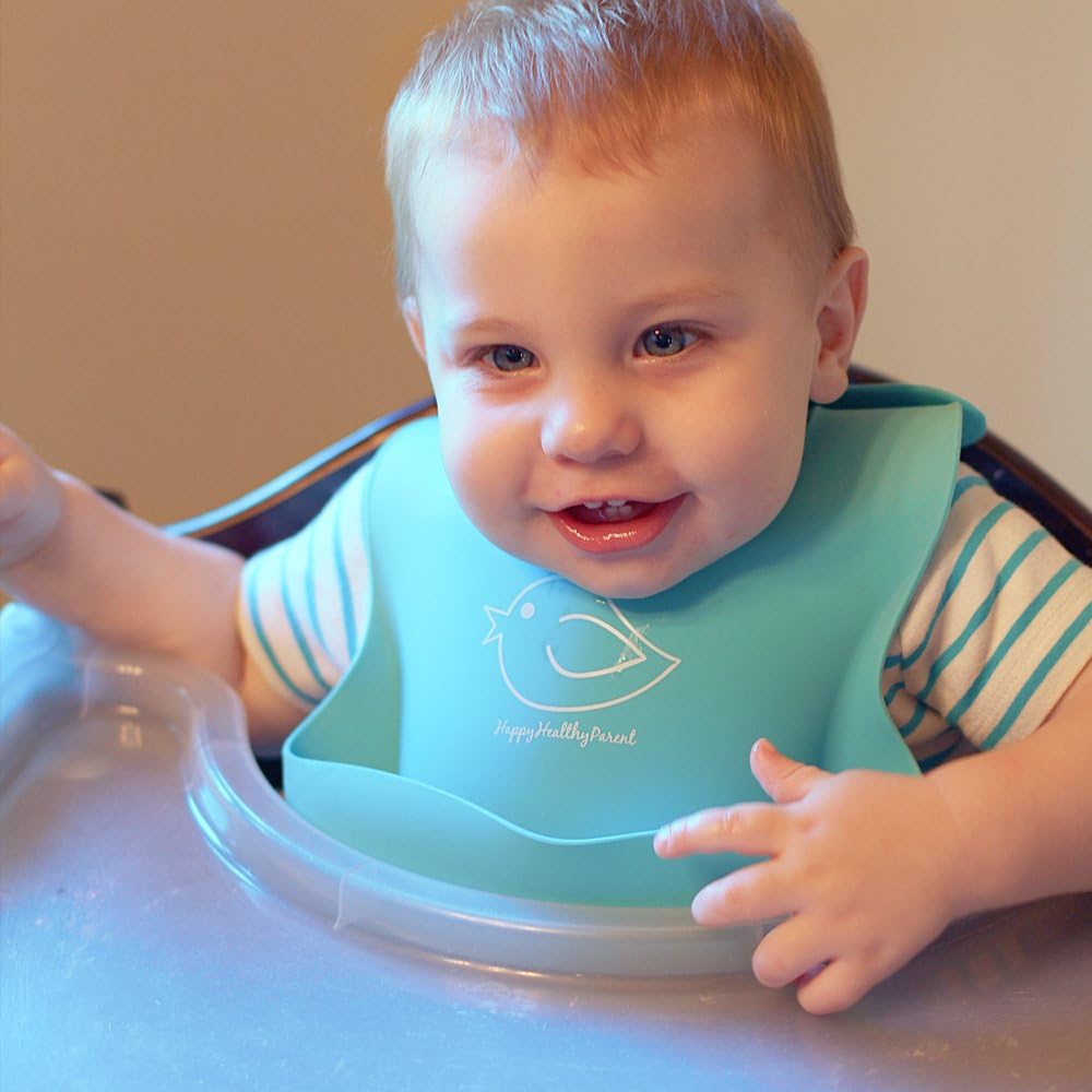 Silicone Baby Bibs Easily Wipe Clean  Comfortable Soft Waterproof Bib Keeps Stains Off, Set of 2 Colors - Image 6